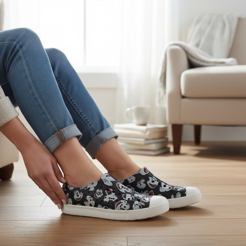 New Native Unisex Disney Mickey Mouse Women Size 8 Men Size 6 Shoes